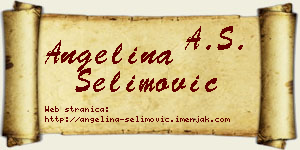 Angelina Selimović vizit kartica